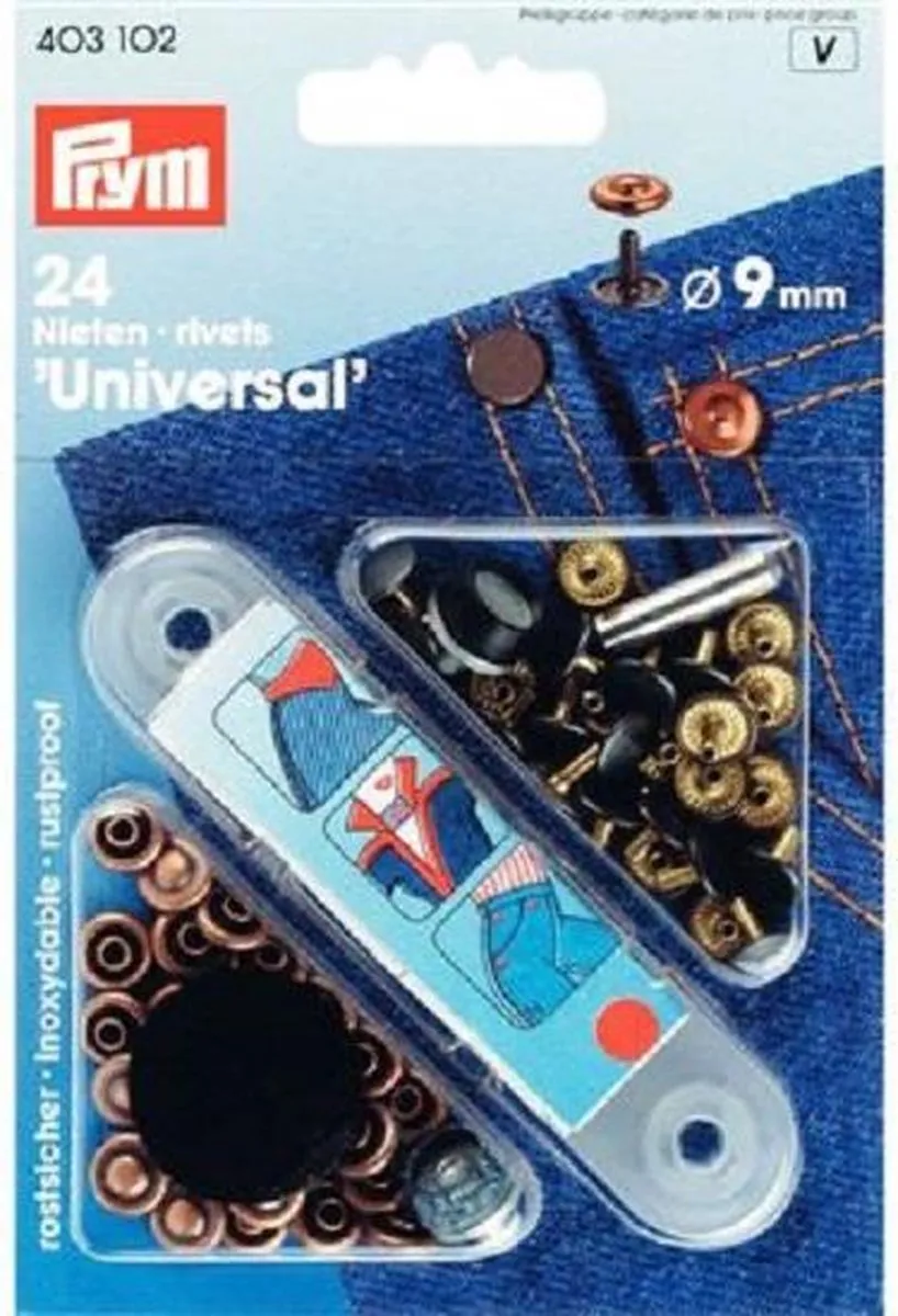 Prym Siernieten 9mm Oudkoper/Gebronsd - 24 Stuks
