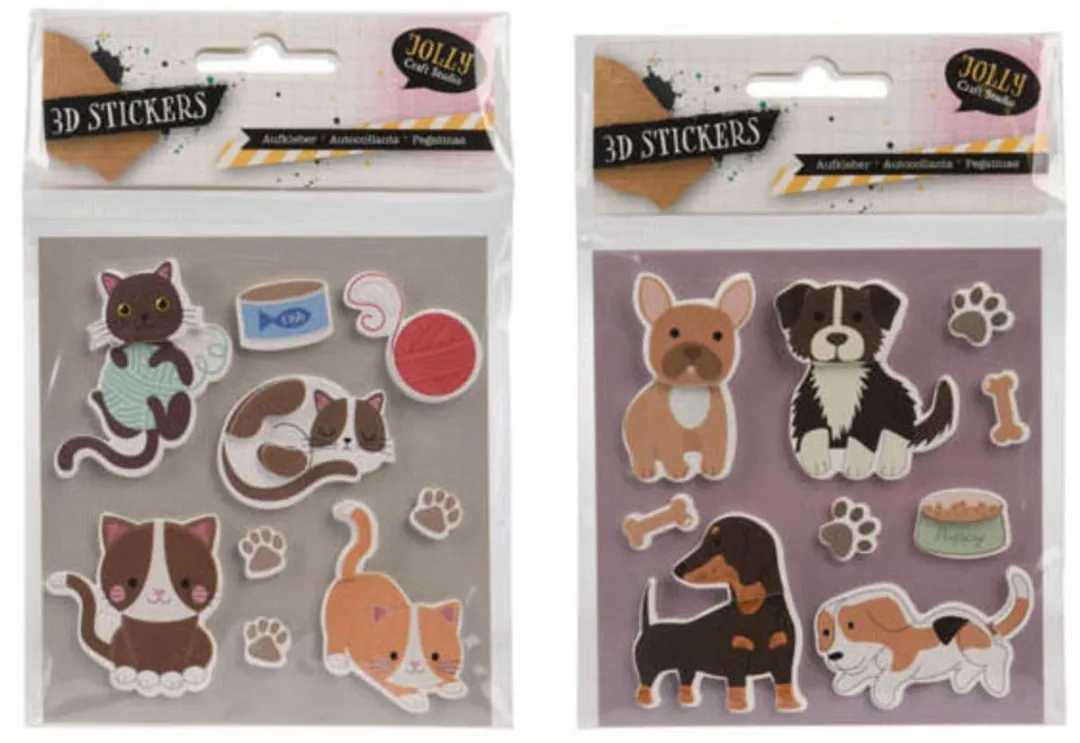 ThimbleToys 3D Stickervel Huisdieren