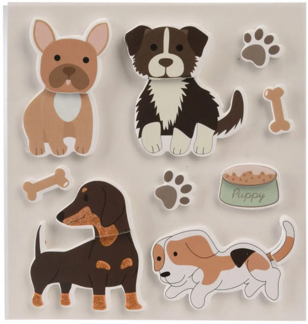 ThimbleToys 3D Stickervel Huisdieren - Multi kleuren