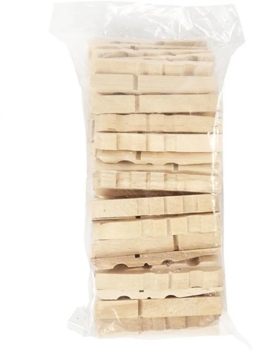 Creativ Company Halve Wasknijpers Hout - 100 Stuks