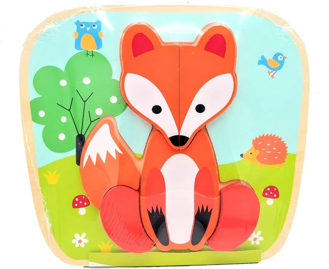 Simply for Kids Houten Vormenpuzzel Vos
