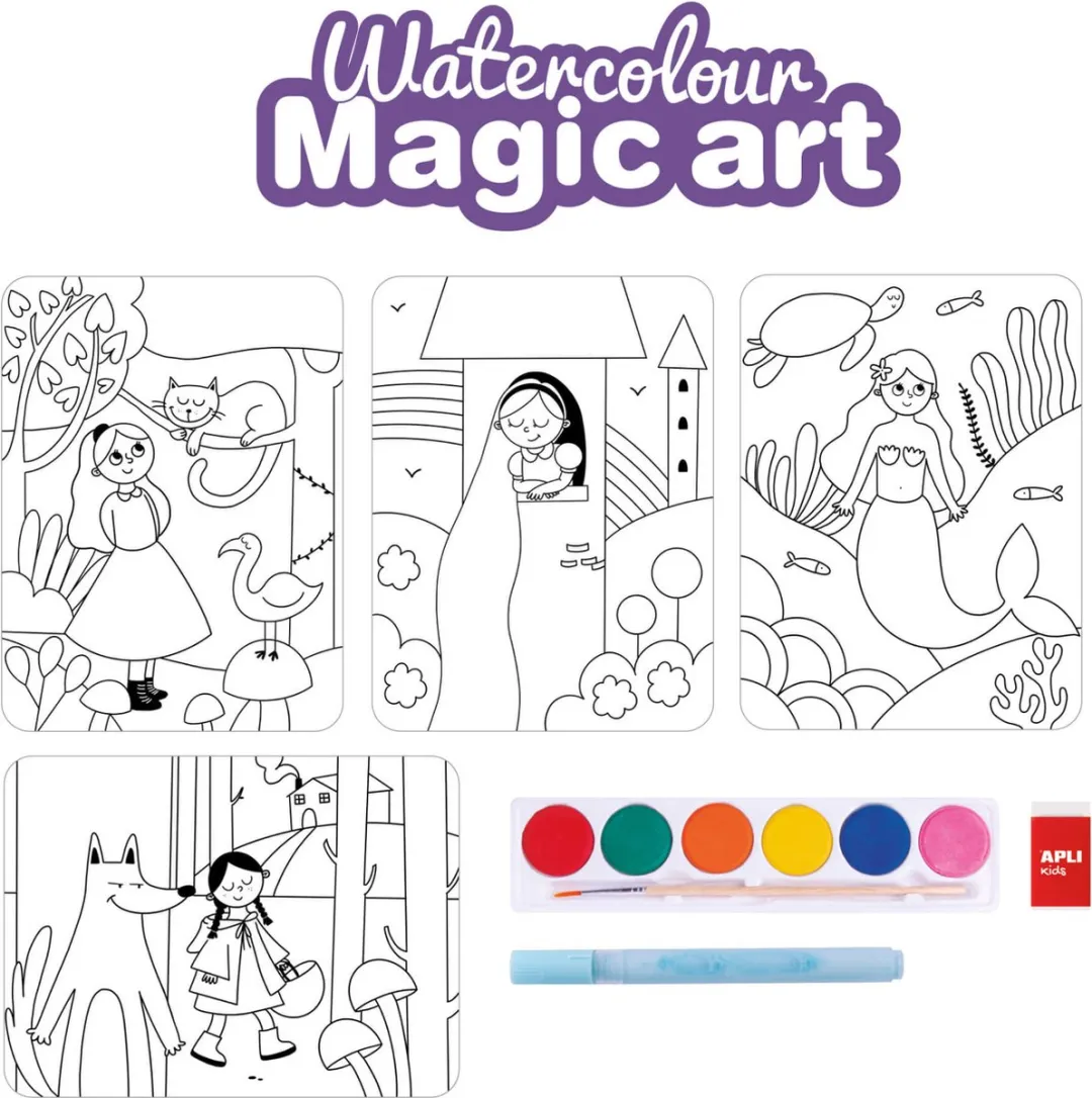 Apli Kids Magische Waterverf - Multi - 6 Kleuren + Viltstift