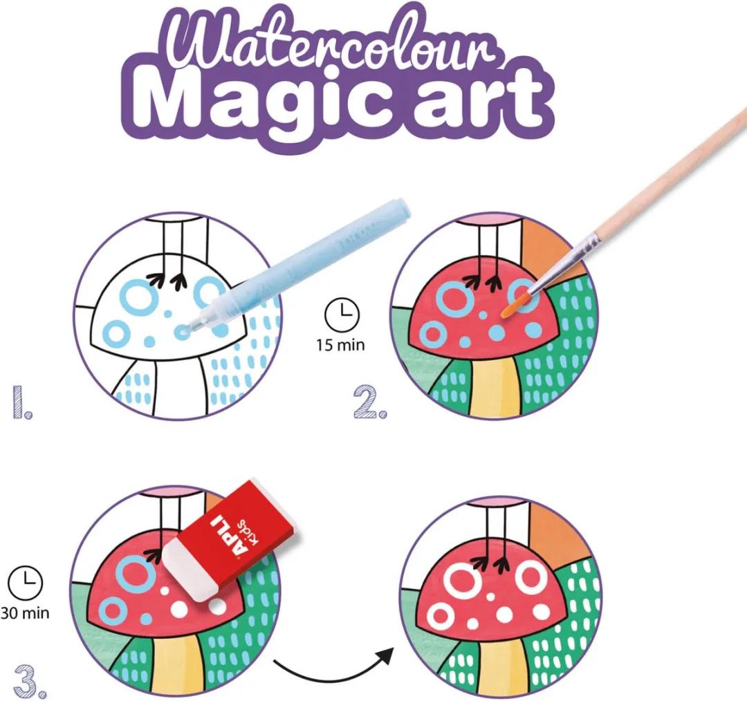 Apli Kids Magische Waterverf - Multi - 6 Kleuren + Viltstift