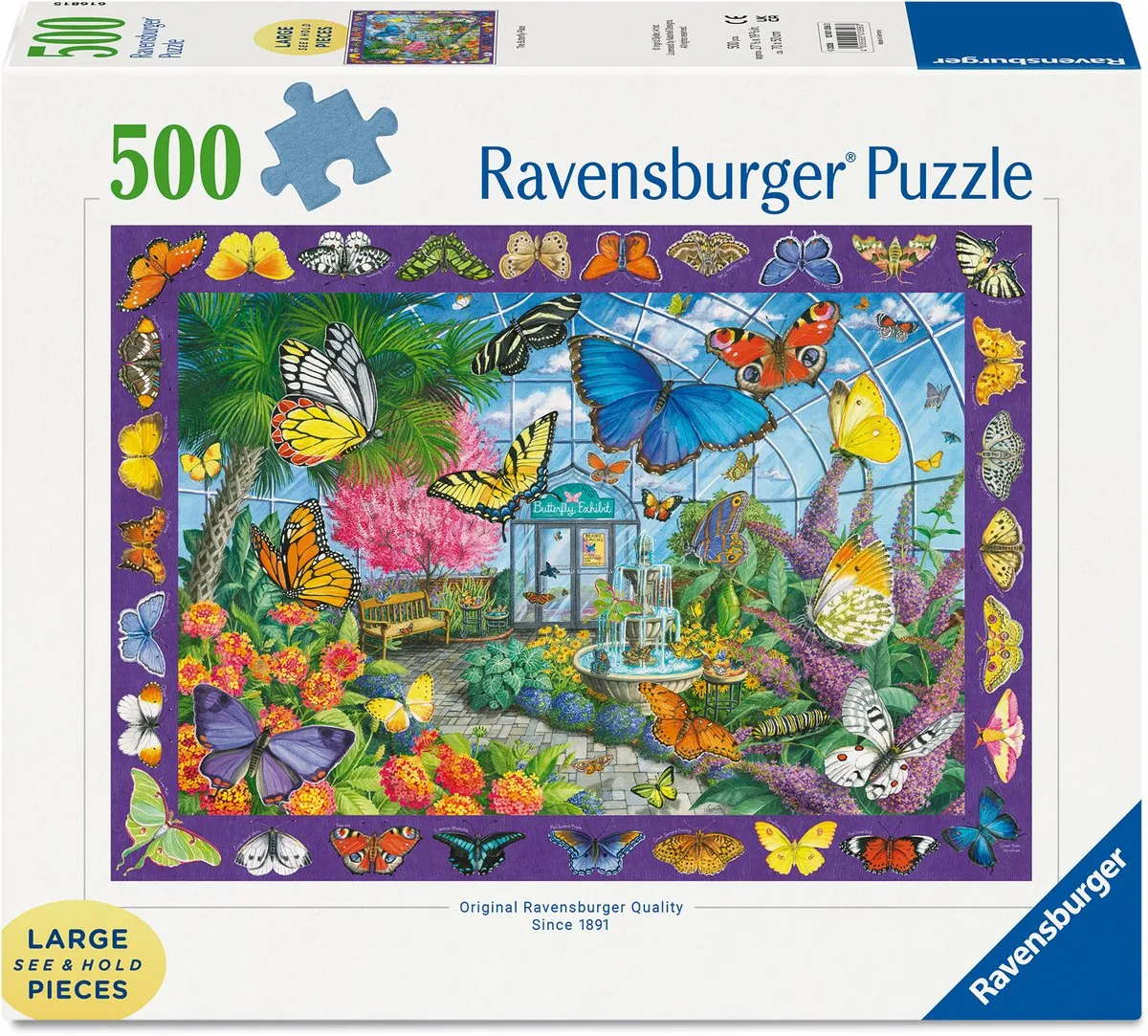 Ravensburger Butterfly Place Legpuzzel 500 Stuks - Meerkleurig