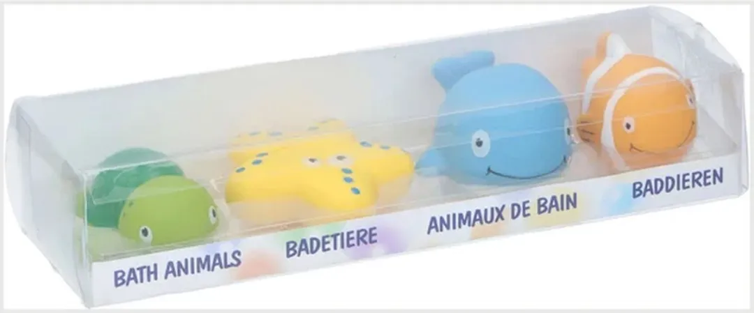 Eddy Toys Zeedier Badspeeltjes Multicolor - 4 Stuks