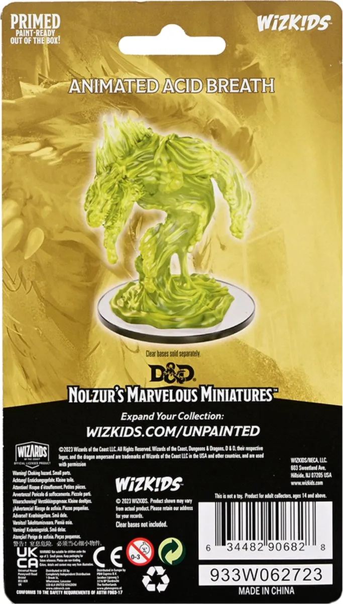 Wizkids D&D Nolzur's Marvelous Miniatures Acid Breath - 2 Stuks - Doorzichtig
