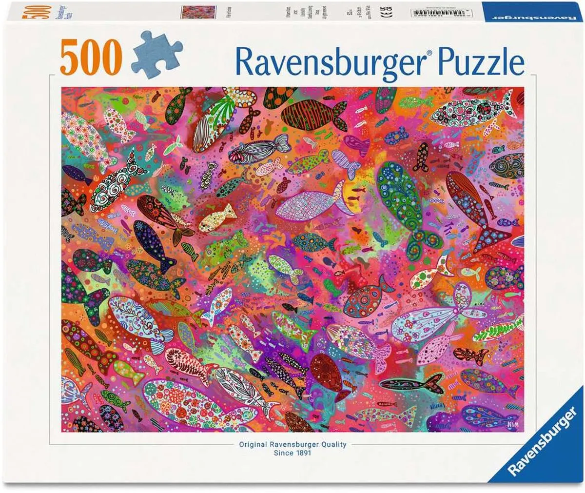 Ravensburger – Fish in Fuchsia – Legpuzzel – 500 Stukjes