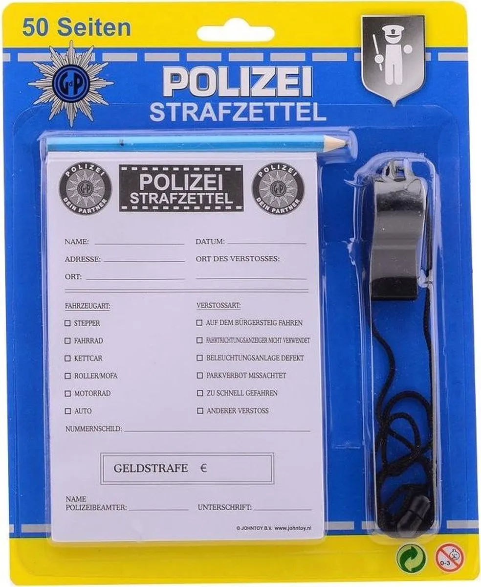 Johntoy Bonnenboekje Politie