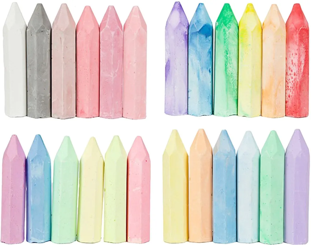 Toi-Toys Stoepkrijt Doos - 24 Stuks Multi