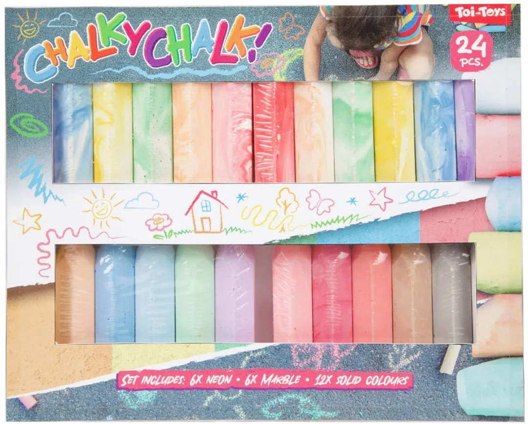 Toi-Toys Stoepkrijt Doos