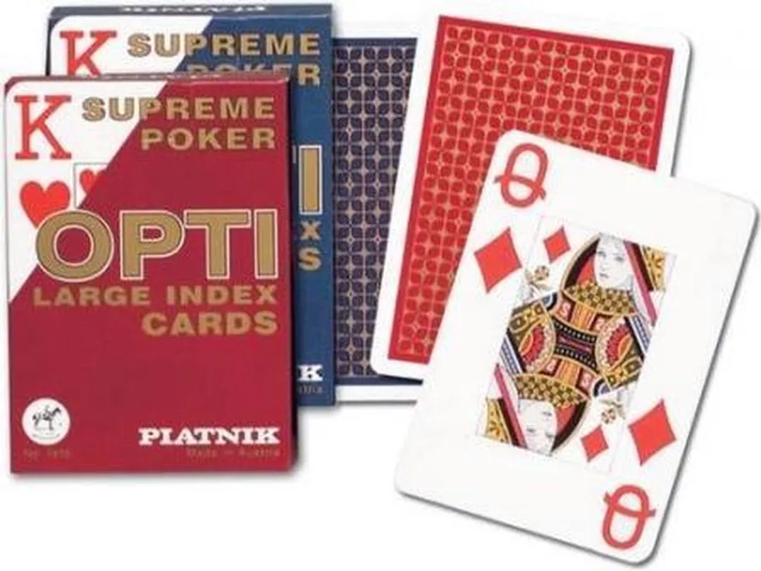 Piatnik Opti Grootcijfer Speelkaarten 54354354 - 2 Stuks