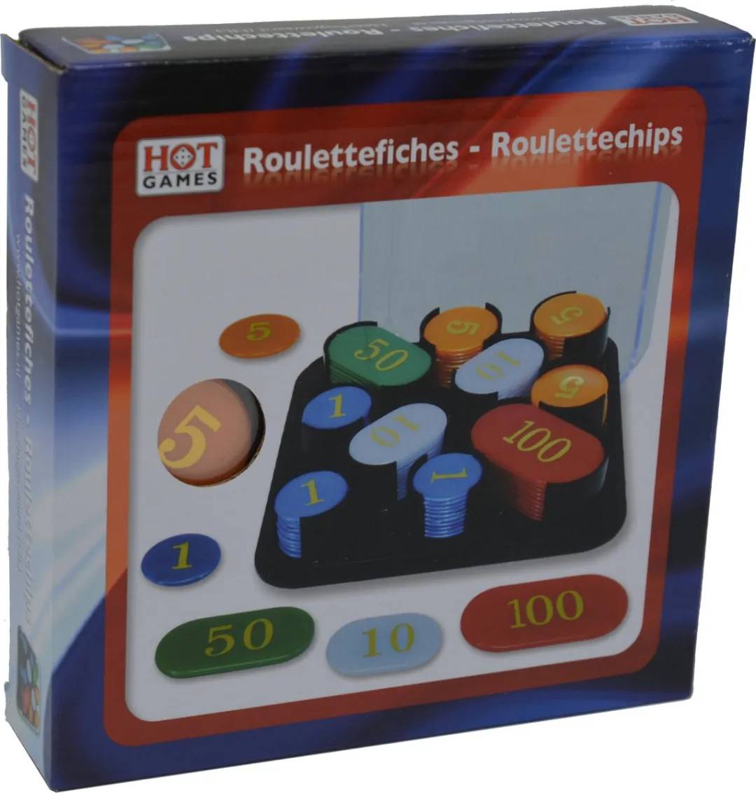 HOT Games Roulette Chips 620378 - 100 Stuks