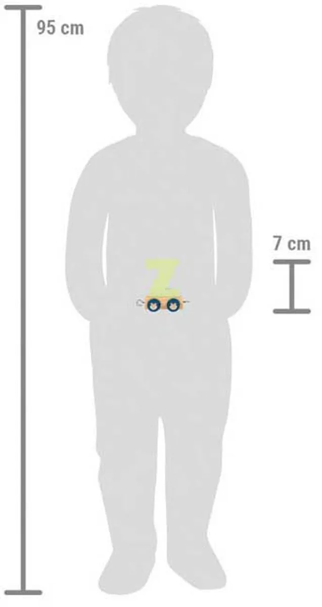 Small Foot Houten Lettertrein Polar Z - Multicolor