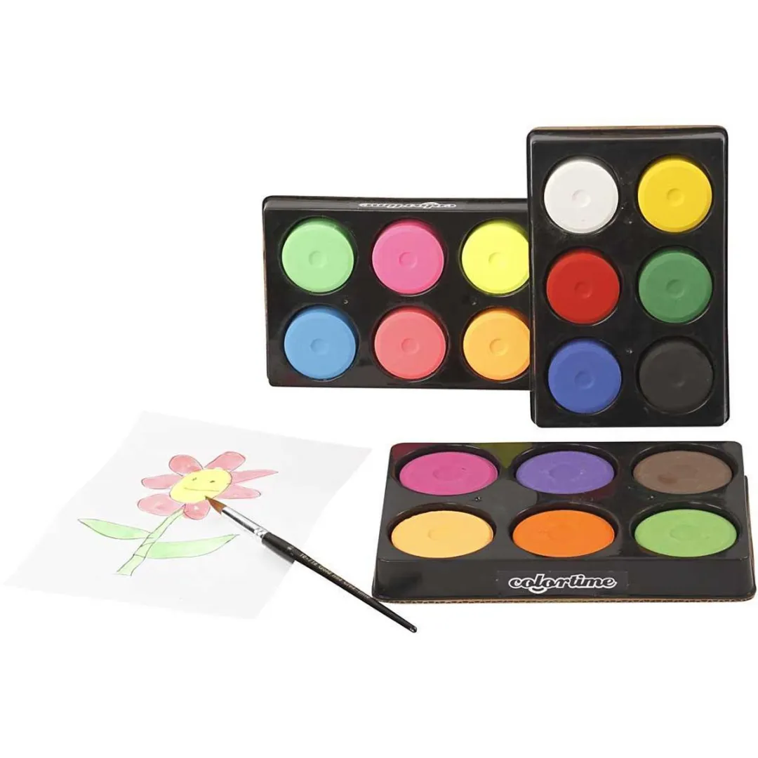 Colortime Waterverf Neon - 6 Kleuren 250ml