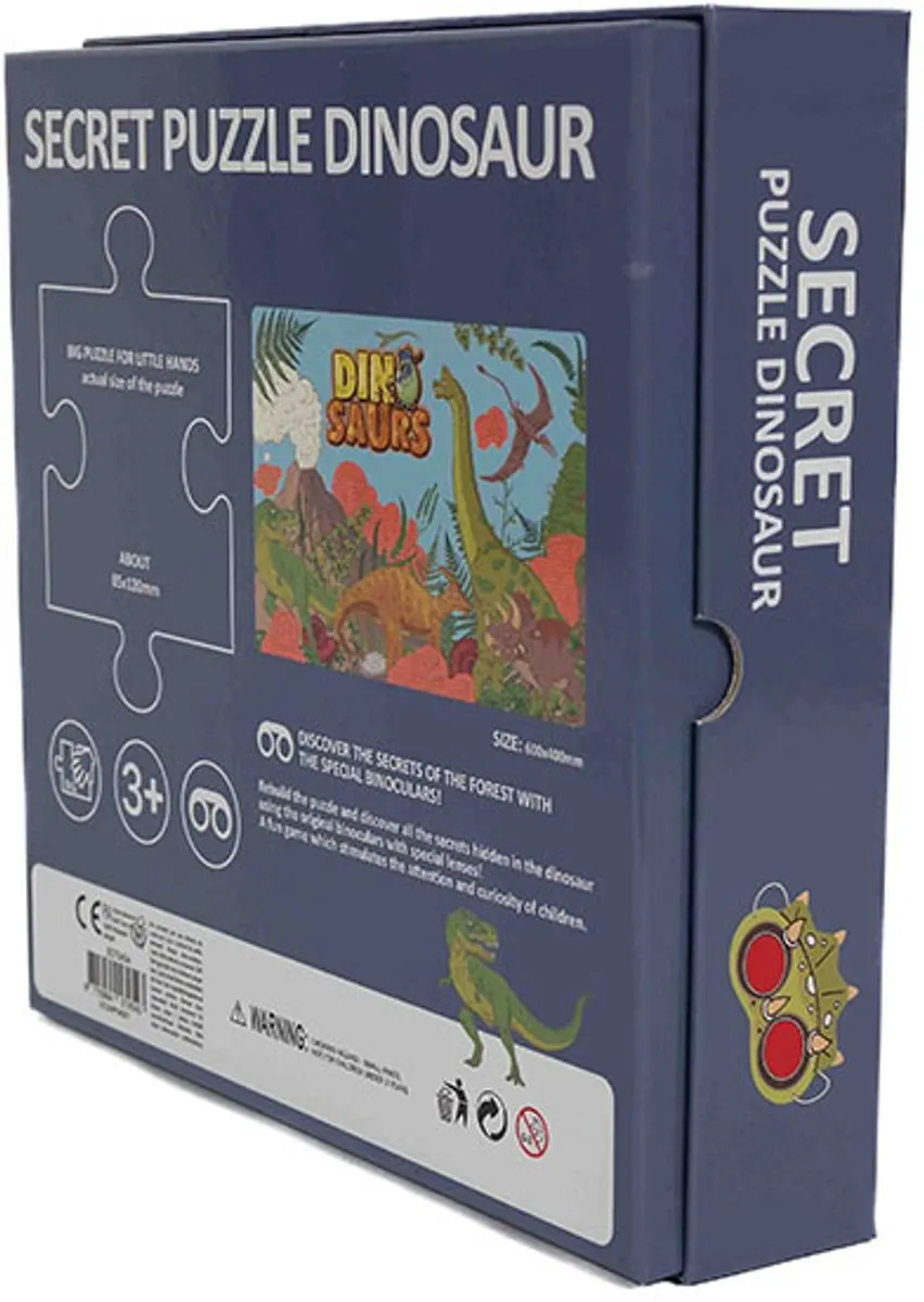 Dinosaurus Puzzel Box PIA Soft Toys - 35 Stuks - 60x40cm