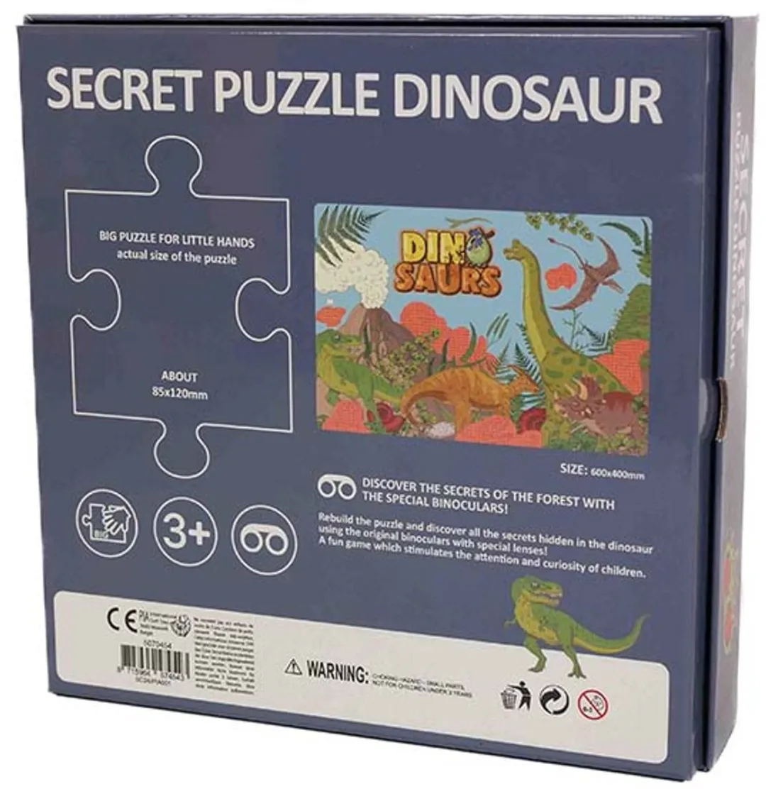 Dinosaurus Puzzel Box PIA Soft Toys - 35 Stuks - 60x40cm