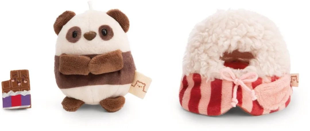 Nici Kono Panda MyMochi Knuffel 8cm - Multicolor