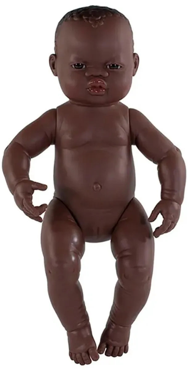 Miniland Babypop Meisje 40cm - Donkerbruin Haar