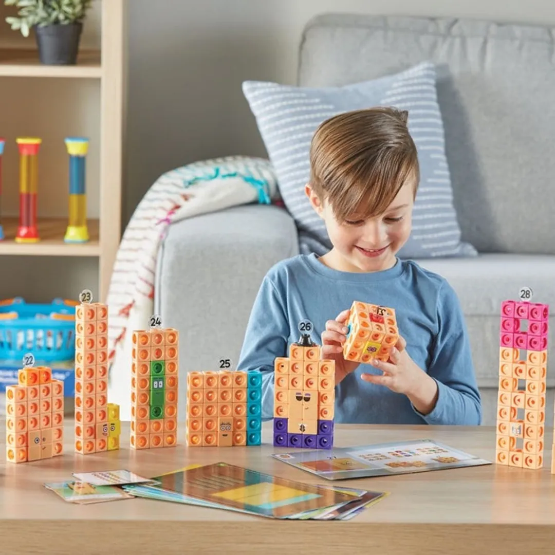 Learning Resources Mathlink Cubes Number Blocks 21-30 - Multicolor