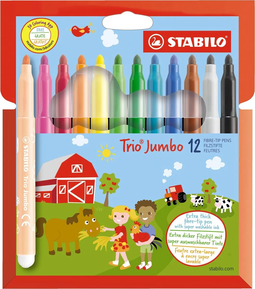 STABILO Trio Jumbo XXL Viltstiften