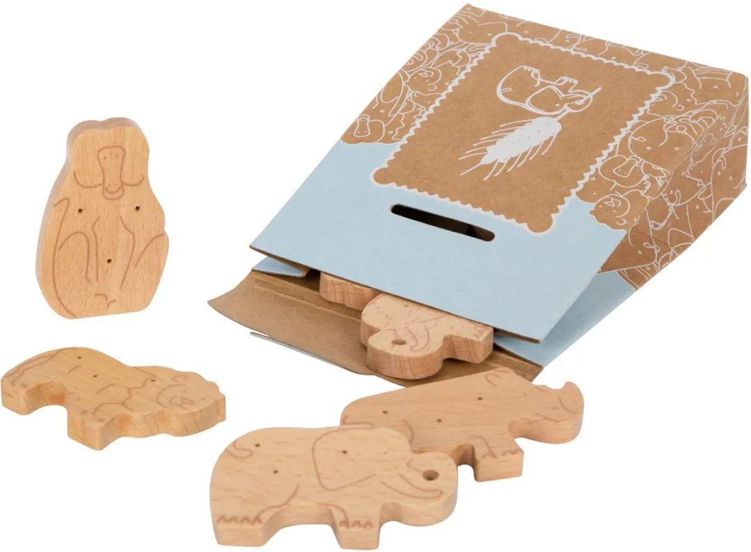 Small Foot Houten Speelcrackers Dieren - 8 Stuks Multicolor