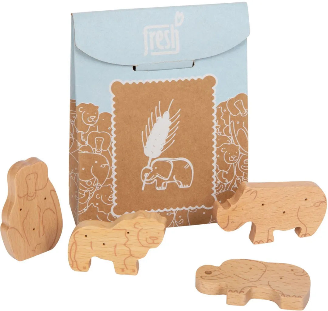 Small Foot Houten Speelcrackers Dieren - 8 Stuks Multicolor