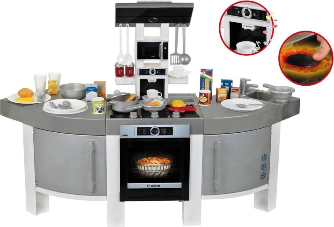 Klein Toys Mega Speelkeuken 120x45x95cm - Grijs/Zwart