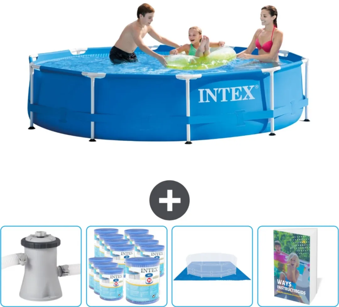 Intex 28202GN-Blauw Rond Frame Zwembad 305x76cm