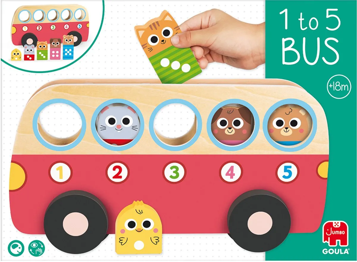 Jumbo Goula 1 tot 5 Bus Educatief Spel - Meerkleurig