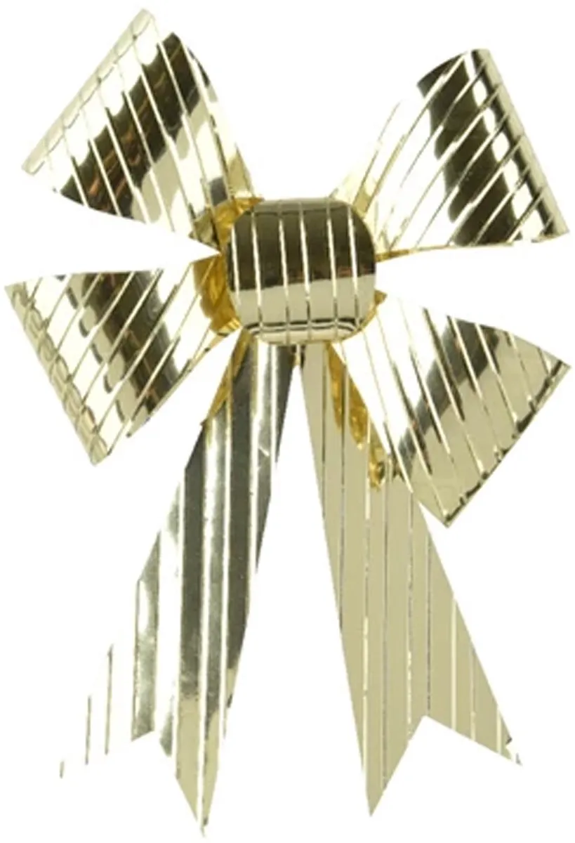 Decoris Goud Strikjes 14x10cm - 3 Stuks