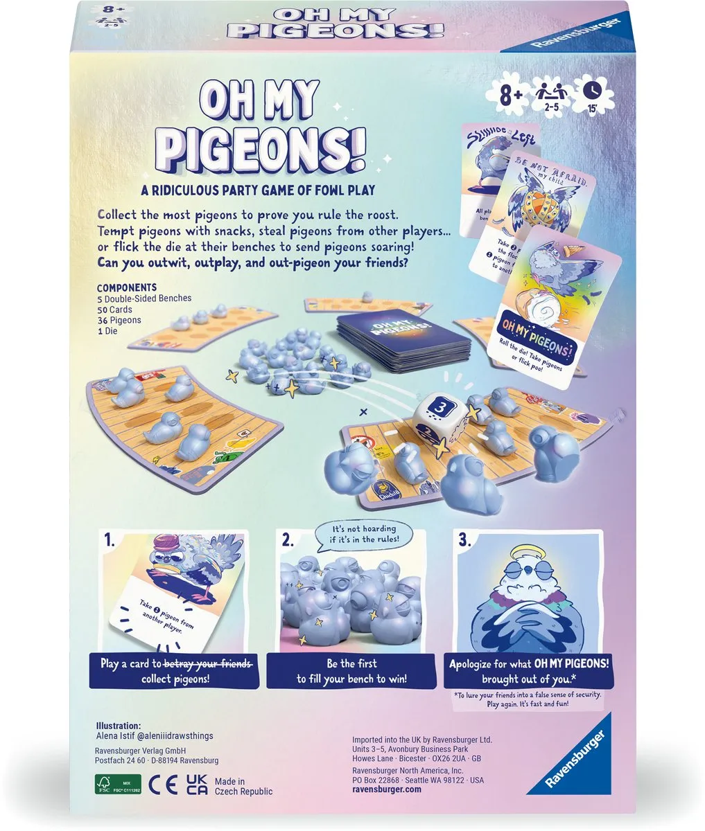 Ravensburger Oh My Pigeons Gezelschapsspel 10822893 - 2-5 Spelers