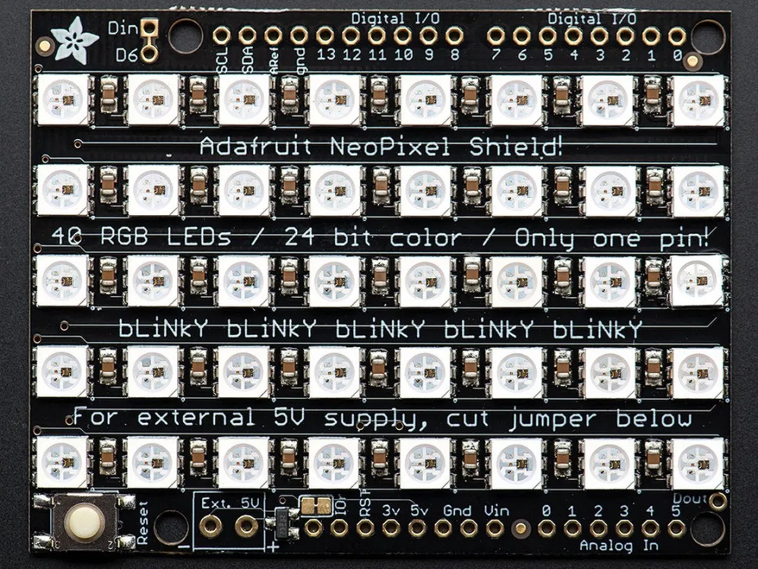 Adafruit NeoPixel Grid 5x8 RGB Matrix 1430 - Meerkleurig
