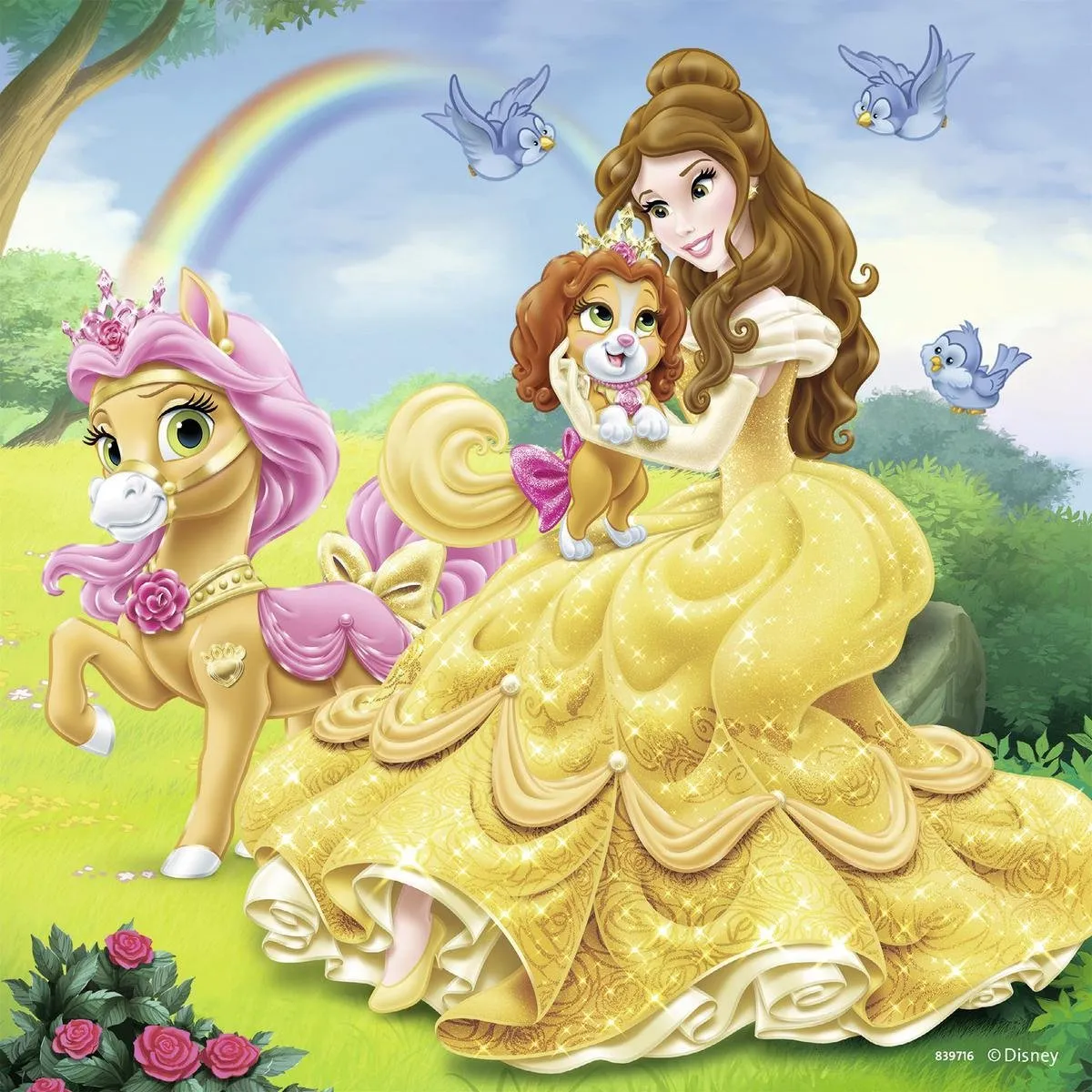 Ravensburger DPP Belle Assepoester Rapunzel Puzzels - 3x49 Stuks - afbeelding 5 van 5