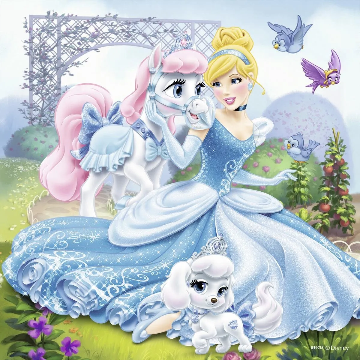Ravensburger DPP Belle Assepoester Rapunzel Puzzels - 3x49 Stuks - afbeelding 4 van 5