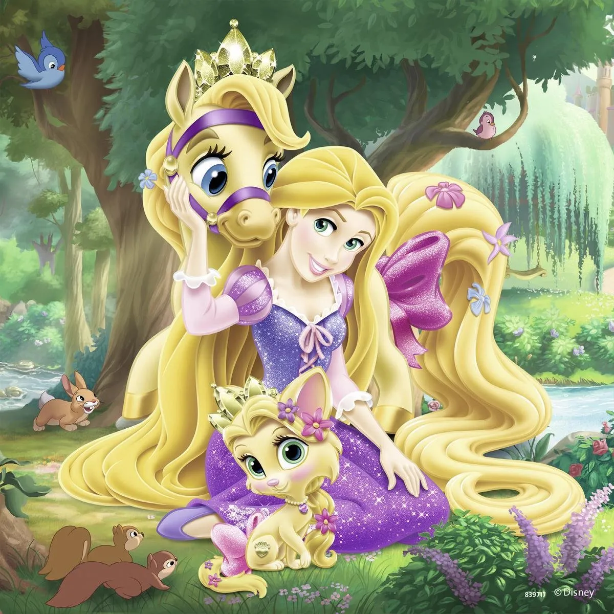 Ravensburger DPP Belle Assepoester Rapunzel Puzzels - 3x49 Stuks - afbeelding 3 van 5