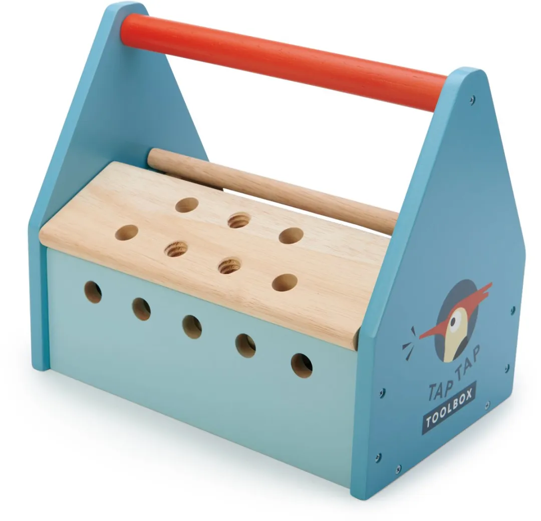 Tender Leaf Toys Tap Tap Gereedschapskist 22-delig - 23cm - Blauw
