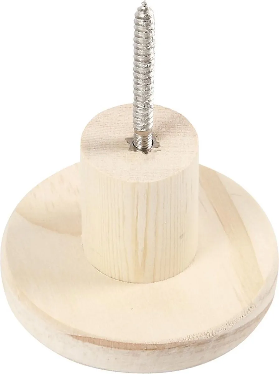 Creativ Company Creotime Kapstok 7x5cm - Geel