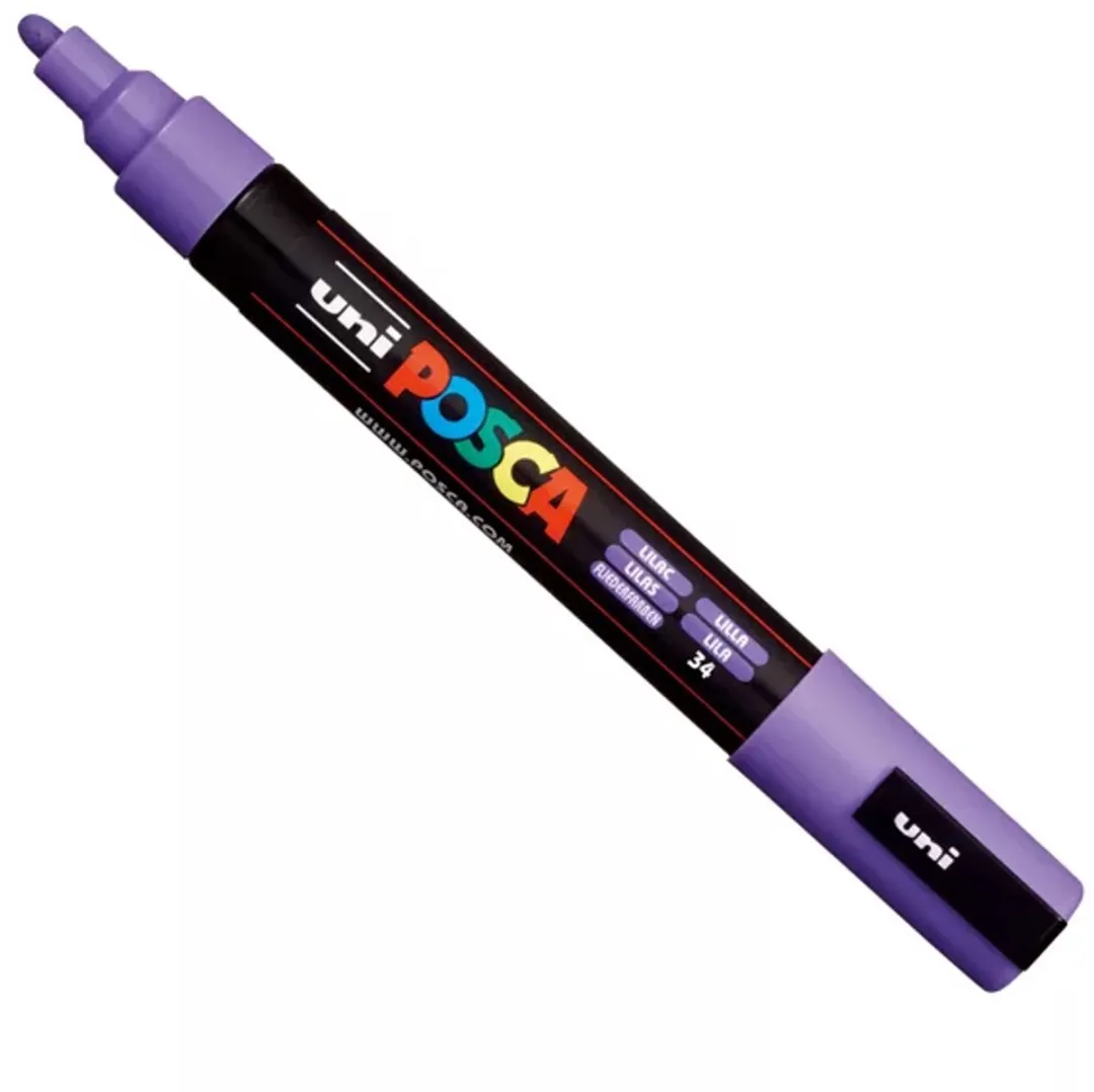 Posca PC-5M Verfstiften - Lila - 6 Stuks