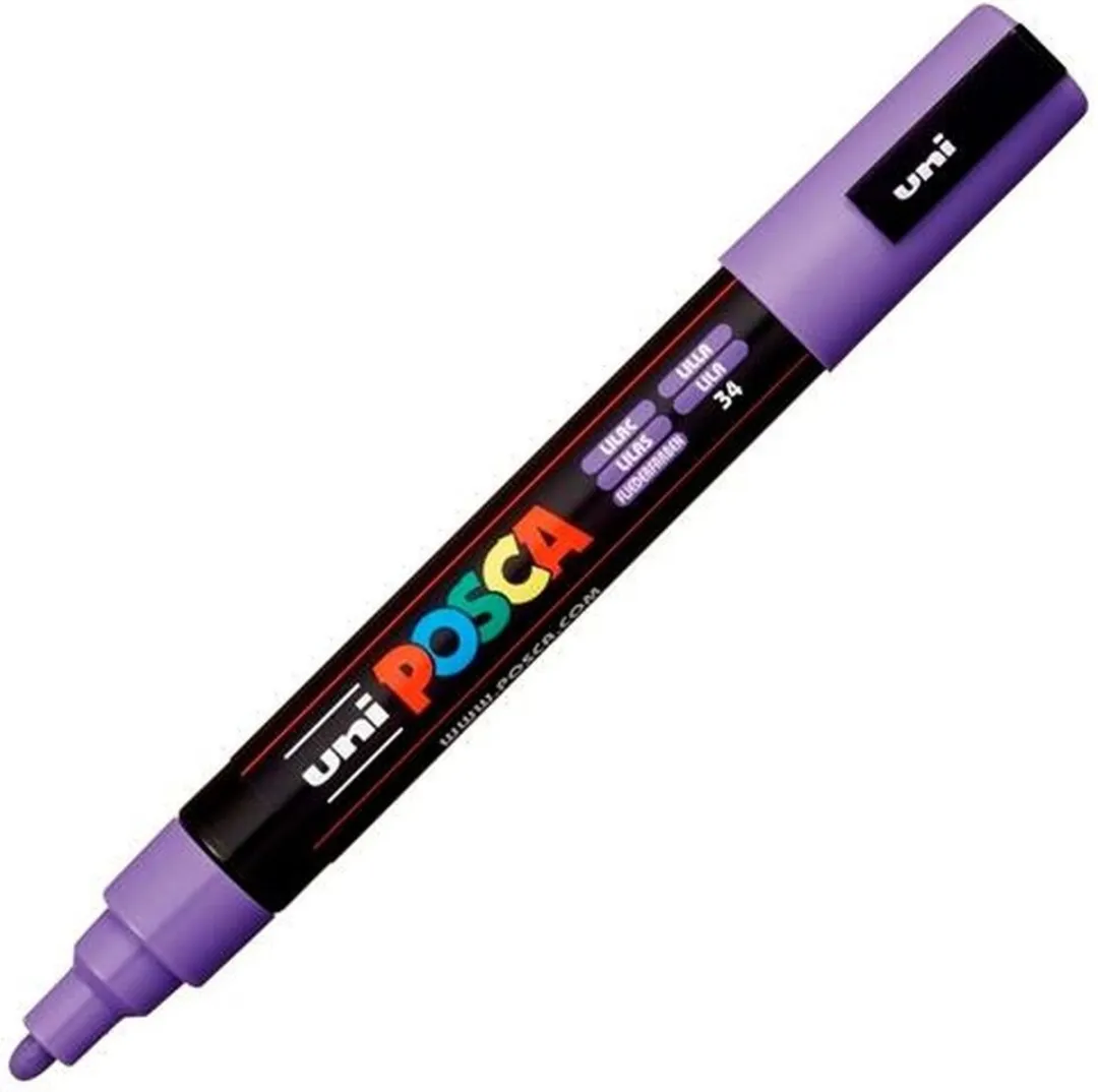 Posca PC-5M Verfstiften - Lila - 6 Stuks