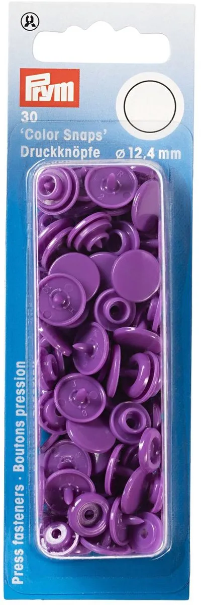 Prym Drukknoop ColorSnaps 12,4mm Lila - 30 Stuks
