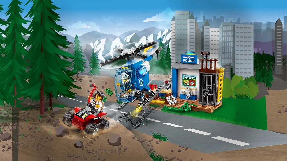 LEGO Juniors City Politieachtervolging Bergen 10751 - 115 Stukken