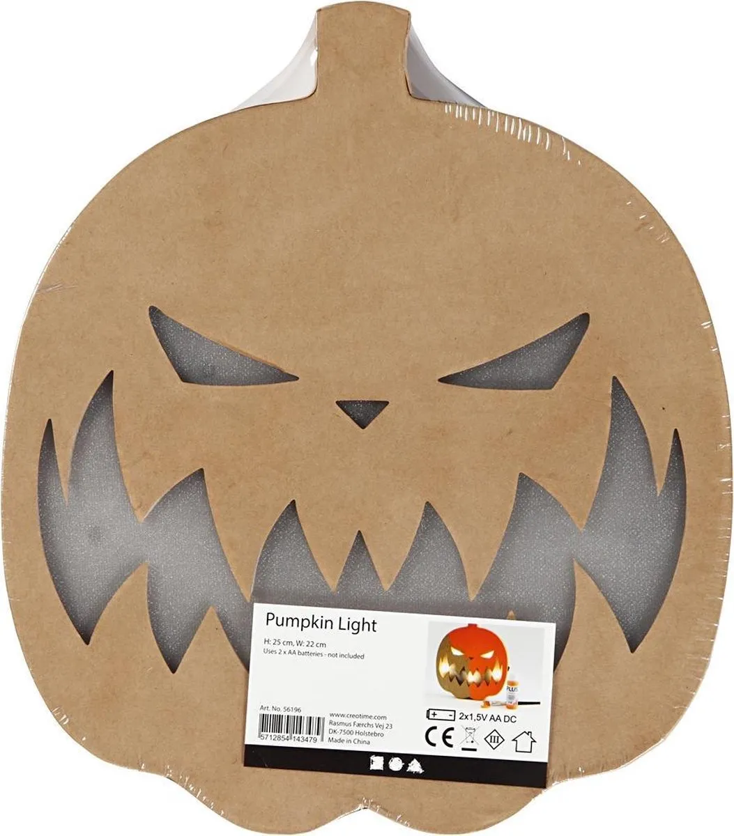Creativ Company Creotime Pompoenlicht 25x22x4cm - Bruin