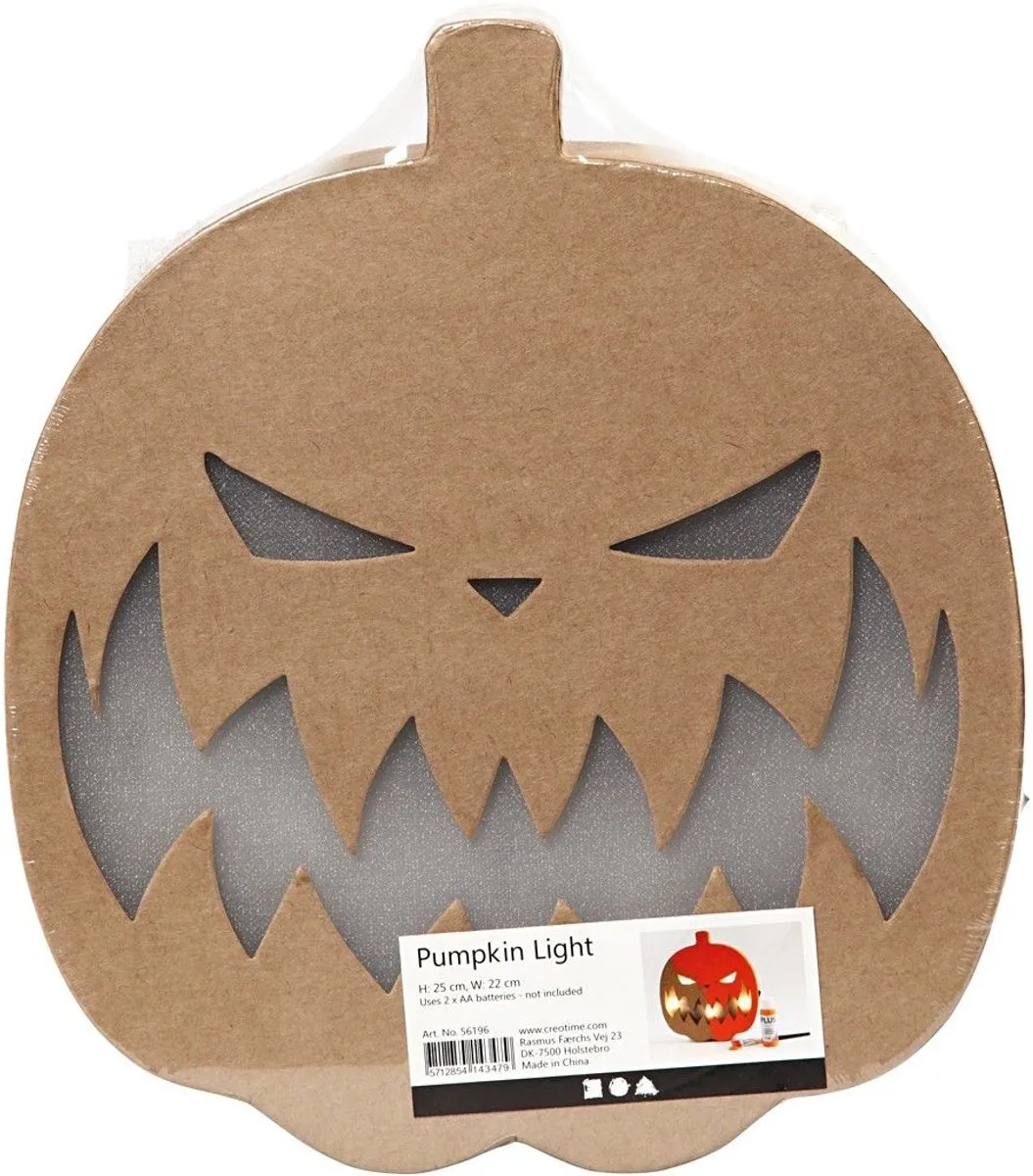 Creativ Company Creotime Pompoenlicht 25x22x4cm - Bruin