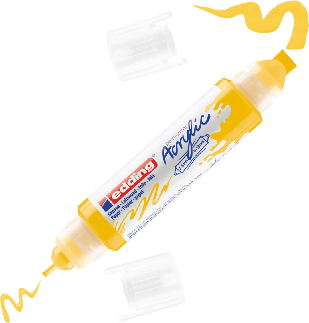 edding 5400 3D Double Liner Acrylmarker - Verkeersgeel