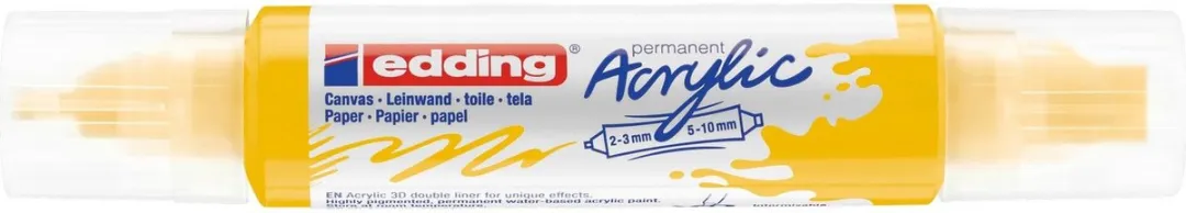 edding 5400 3D Double Liner Acrylmarker - Verkeersgeel