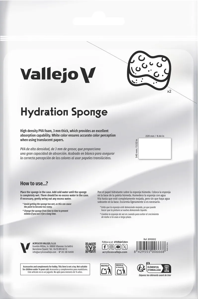 Vallejo Hydratiespons Navulling B90002