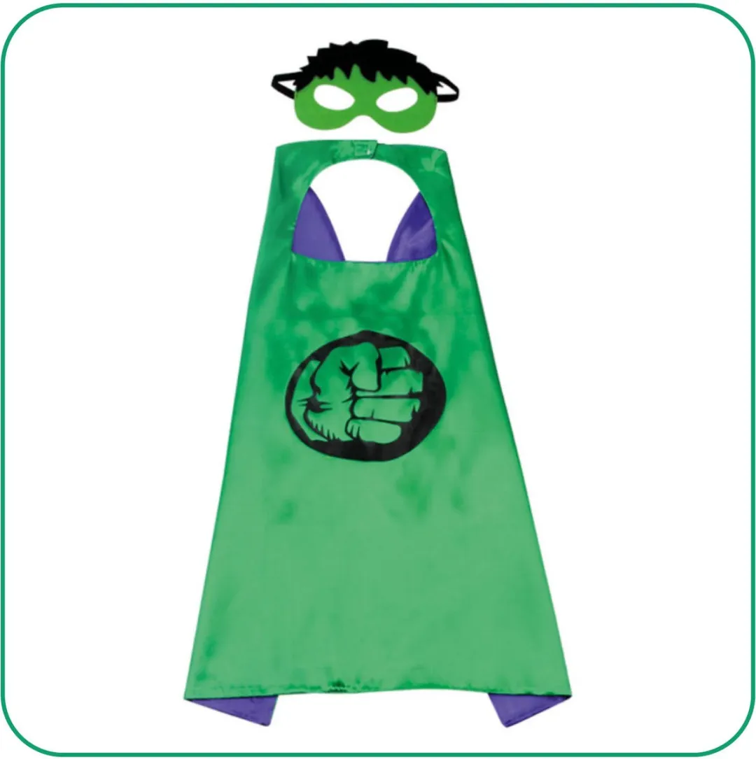 Jobber Toys Hulk Carnavalskleding - Cape & Masker 3-7 jaar Groen