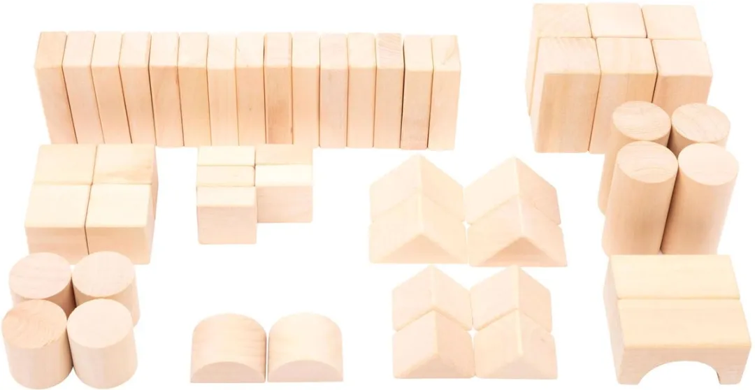 Small Foot Houten Bouwblokken Natuurlijk - 50 Stuks