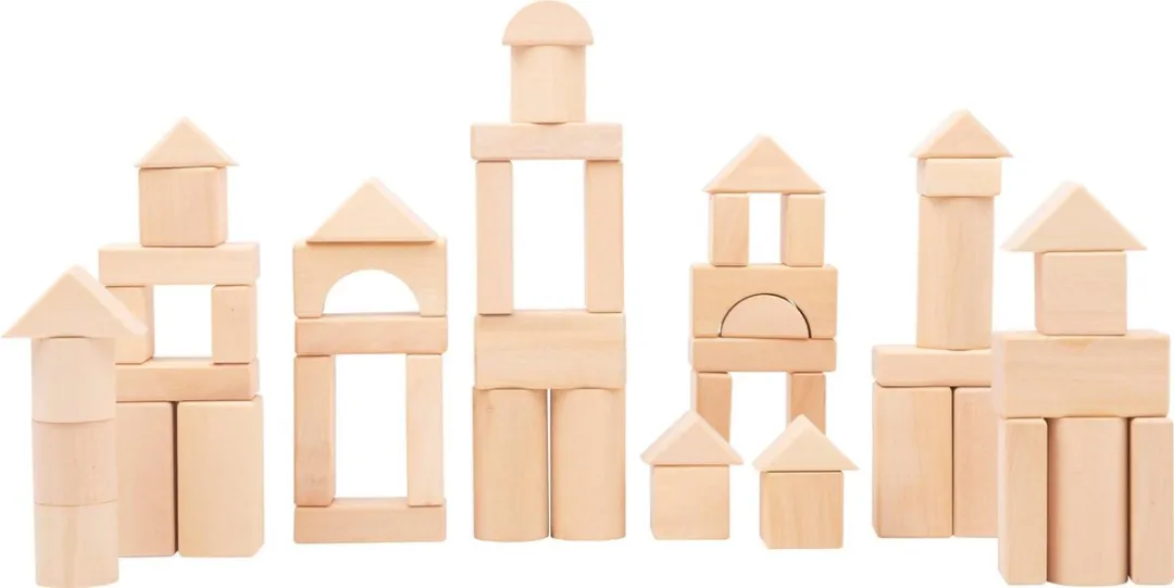 Small Foot Houten Bouwblokken Natuurlijk - 50 Stuks