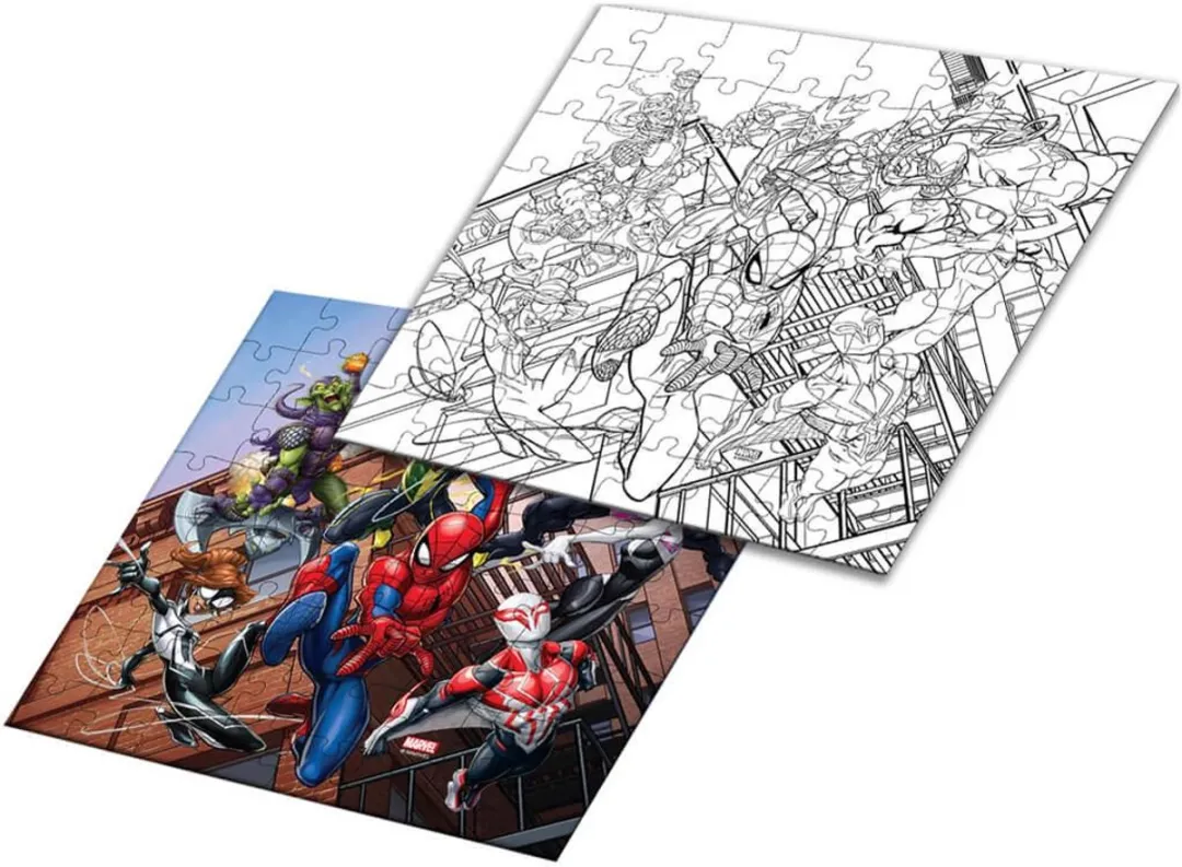 LUNA TOYS Spider-Man Frame Puzzel 64 Stuks - 27x27cm - Multicolor